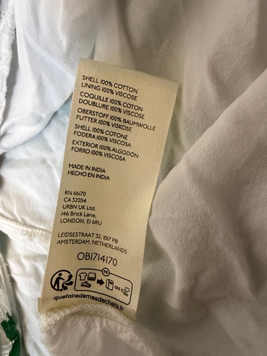 Anthropologie The Peregrine Midi Dress Cotton Watercolor Size XXS - Picture 10 of 10